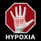 Open hand with the text stop hypoxia