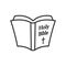 Open Holy Bible Outline Flat Icon on White