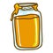 Open honey jar icon, hand drawn style