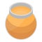Open honey jar icon, isometric style
