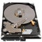 Open housing hard disk drive top view isolated