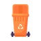 Open Lid Transportable Plastic Waste Container