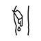 open limb fracture disease line icon vector illustration