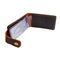 Open luxury craft business card holder case made of leather