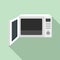 Open microwave icon, flat style