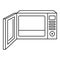 Open microwave icon, outline style