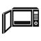 Open microwave icon, simple style