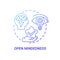 Open mindedness concept icon
