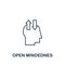 Open Mindedness icon from life skills collection. Simple line Open Mindedness icon for templates, web design and infographics