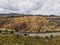 Open-mine quarry under cloudy sky in the afternoon