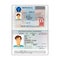 Open Mongolia international passport visa sticker template in flat style. Vector EPS10