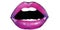 open mouth with fuchsia and violet lipstick and lips white teeth