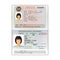 Open Myanmar international passport visa sticker template in flat style. Vector EPS10