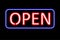 Open neon sign