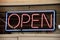 Open neon sign