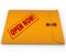 Open Now Yellow Envelope Urgent Critical Information