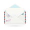 Open Old-fashioned Airmail Paper Envelope