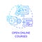 Open online courses concept icon