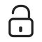 Open padlock icon in modern design style for web site and mobile app