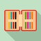 Open pencil box icon, flat style