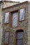 Open perspective shot of empty under highway road in Turkeyrestoration project shot of front facade of old masonry stone building