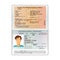 Open Philippines international passport visa sticker template in flat style. Vector EPS10.