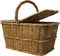 Open Picnic Food Basket Isolated