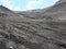 Open pit coal mine , coal hauling bottom view