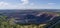 Open Pit Iron Ore Quarry Panoramic Industrial Landscape Aerial Panorama View