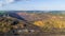 Open Pit Iron Ore Quarry Panoramic Industrial Landscape Aerial View