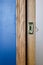 Open pocket door concealed with a wall cavity