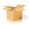 Open realistic cardboard box