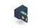 Open safe, banking money security, cash isometric flat icon. 3d vector