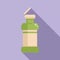 Open sauce wasabi bottle icon flat vector. Culture leaf spice