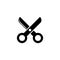 Open Sewing Scissors Flat Vector Icon