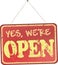 Open sign, reopening business after coronavirus lock down, back to business concept, vector illustration