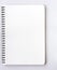 Open Small notepad on white