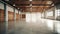 Open spacious empty garage. Generative AI
