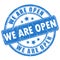 We are open stamp