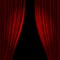 Open theatrical stage curtain. Realistic circus or opera curtains, stage red dramatic drapery. Scarlet velvet curtains