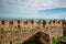 Open to the Sky: Italian Castle Interior with No Roof, Offering a View of the Sky in Rocca Imperiale