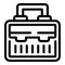 Open toolbox icon outline vector. Repair box