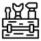 Open toolbox icon outline vector. Tool case
