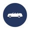 open-top car icon in badge style. One of cars collection icon can be used for UI, UX