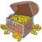 Open treasure chest