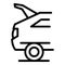 Open trunk car icon, outline style