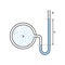 Open tube manometer diagram.