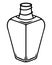 Open tube of nail polish. Bottle with a narrow neck and screw thread. Doodle style