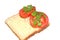 Open tuna and tomato sandwich