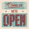 Open Vintage Signage Vector